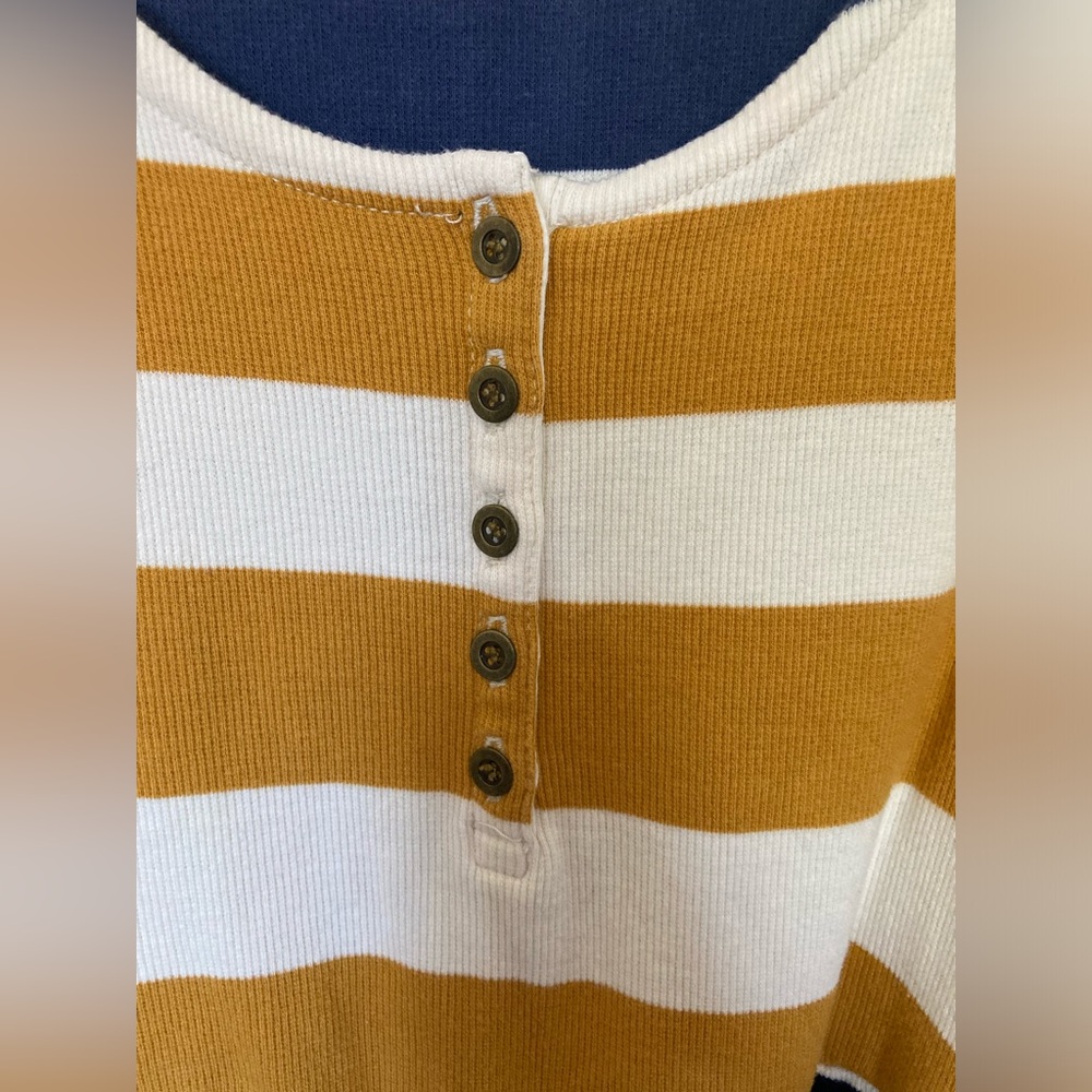 Anthropologie Saturday Sunday Striped Long Sleeve Midi Riley Dress Ribbed Size S - Picture 8 of 11